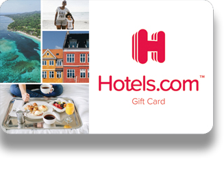 English Hotels.com gift card back