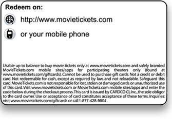 movietickets.com gift card back